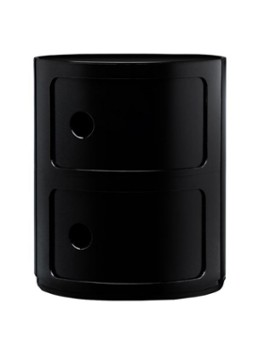 Kartell Componibili kast nachtkastje medium (2 comp.) Ø32 cm Zwart - Deal