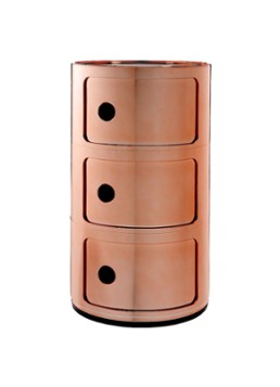 Kartell Componibili nachtkast metallic (3 comp.) Ø32 cm Brons