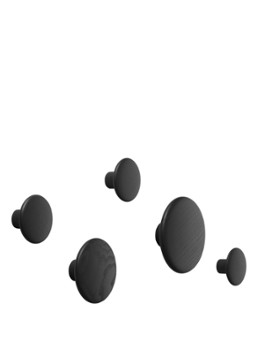Muuto The Dots haak 5 stuks Zwart