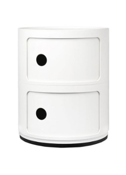 Kartell Componibili kast nachtkastje medium (2 comp.) Ø32 cm Wit - Deal