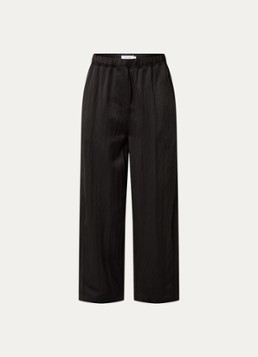 Knit-ted Dames Camden high waist wide fit broek met steekzakken in de kleur Zwart, maat: m