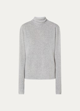 Knit-ted Dames Roline trui met col en stretch in de kleur Lichtgrijs, maat: xs