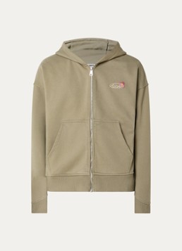 Aiche Heren Sweatvest met steekzakken in de kleur Legergroen, maat: L