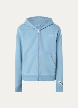 Aiche Heren Sweatvest met logo in de kleur Lichtblauw, maat: L