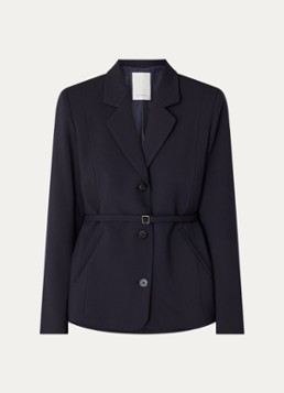 MSCH Copenhagen Dames Mschfreylia blazer met paspelzakken en ceintuur in de kleur Blauw, maat: XL