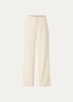MSCH Copenhagen Dames MSCHKeeley high waist wide fit pantalon met steekzakken in de kleur Beige, maat: M