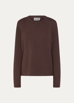 MSCH Copenhagen Dames MSCHAgatha East fijngebreide pullover met ronde hals in de kleur Bruin, maat: L/XL