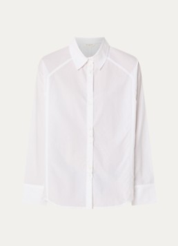 MSCH Copenhagen Dames MSCHSusana Selmina blouse met kraag in de kleur Wit, maat: L/XL