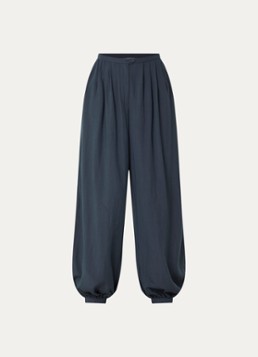 MSCH Copenhagen Dames MSCHZinet Malanie mid waist balloon fit broek met plooidetail in de kleur Indigo, maat: XS
