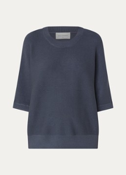 MSCH Copenhagen Dames MSCHThamira grofgebreide pullover in de kleur Staalblauw, maat: XS/S