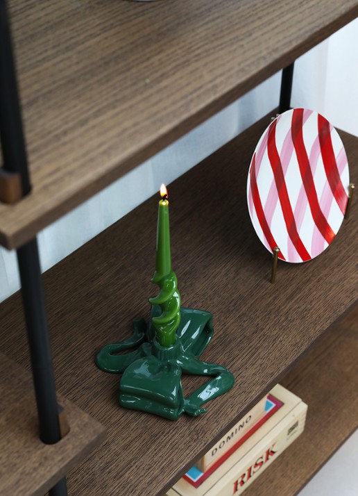 &Klevering Alpha dinerkaarsen set van 3 - detail 3 groen
