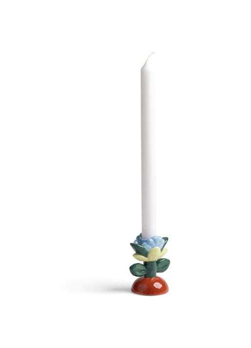 &Klevering Blume kandelaar 9,5 cm - voorkant 2 groen