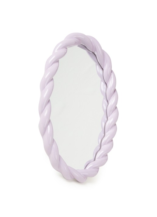 &Klevering Braid Oval spiegel - voorkant lila