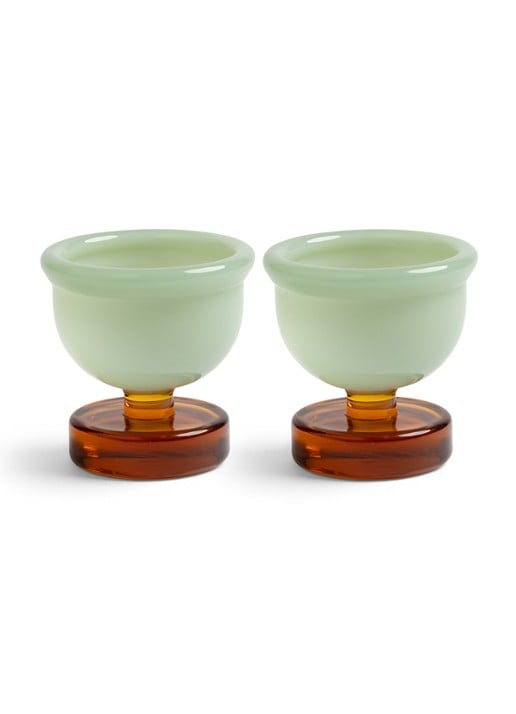&Klevering Cantine eierdop 5,5 cm set van 2 - voorkant 3 turquoise