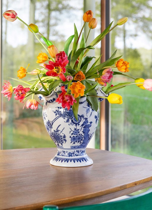 &Klevering Cascade tulpenvaas 31 cm - voorkant 2 kobaltblauw