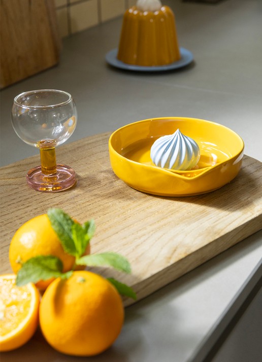 &Klevering Citruspers pudding yellow - voorkant 2 geel