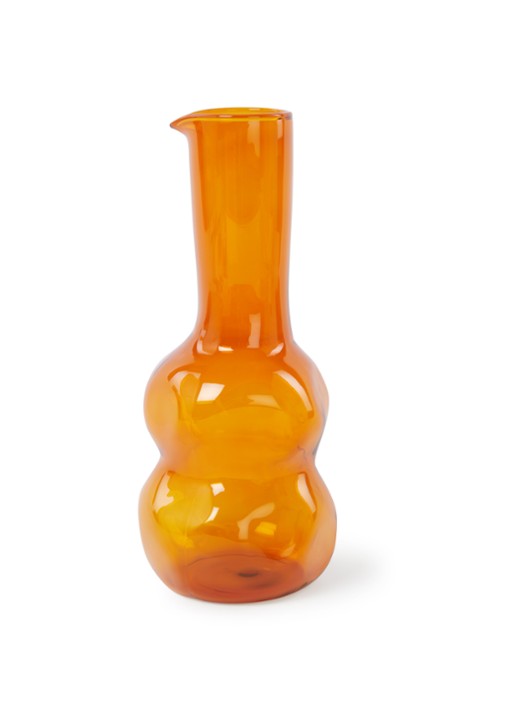&Klevering Clay karaf 0,8 liter - voorkant oranjebruin