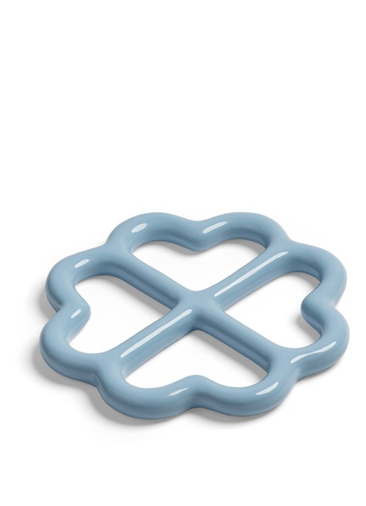 &Klevering Clover pannenonderzetter - voorkant 3 blauw