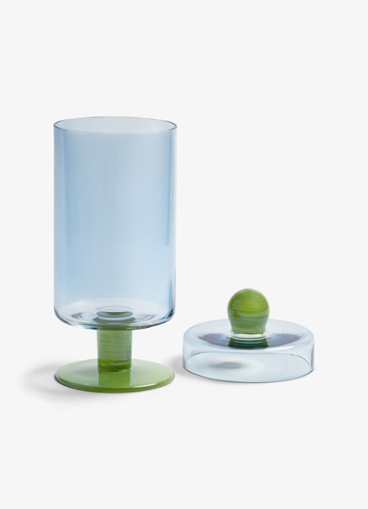 &Klevering Decoratieve voorraadpot duo - voorkant 3 blauw