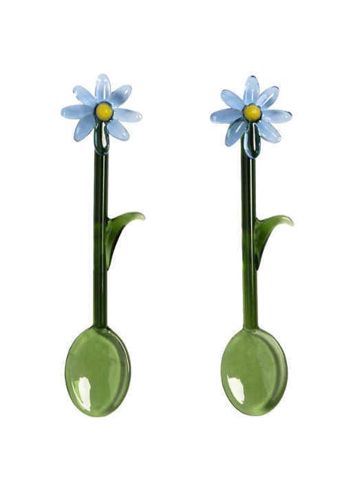 &klevering Flora lepel set van 2  - voorkant groen