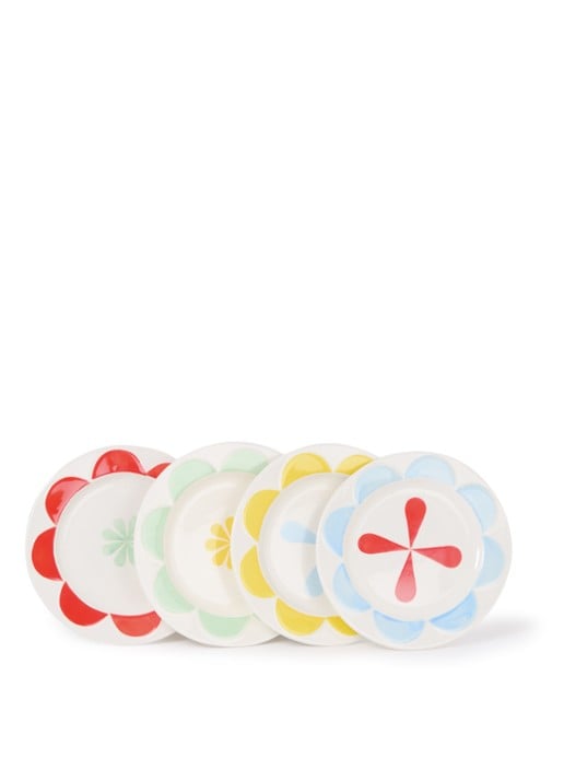 &Klevering Folk ontbijtbord 17,5 cm set van 4