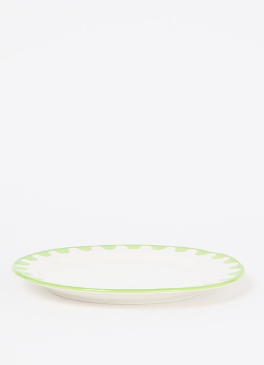 &Klevering Folk ontbijtbord 22,5 cm set van 4 - voorkant 2 wit