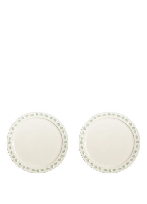 &klevering Folk schaal 27,5 cm set van 2  - voorkant gebroken wit