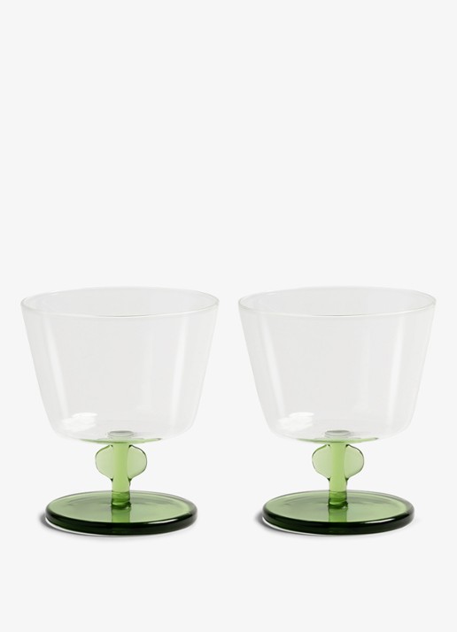 &Klevering Glazen met bloemblaadjes - set van 2