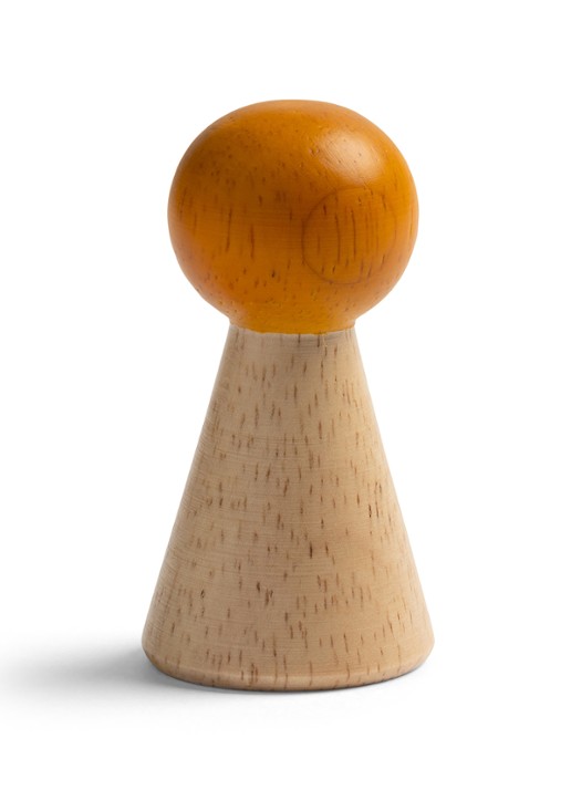 &Klevering Halma wandhaak 6,5 cm set van 2 - voorkant 5 oranje