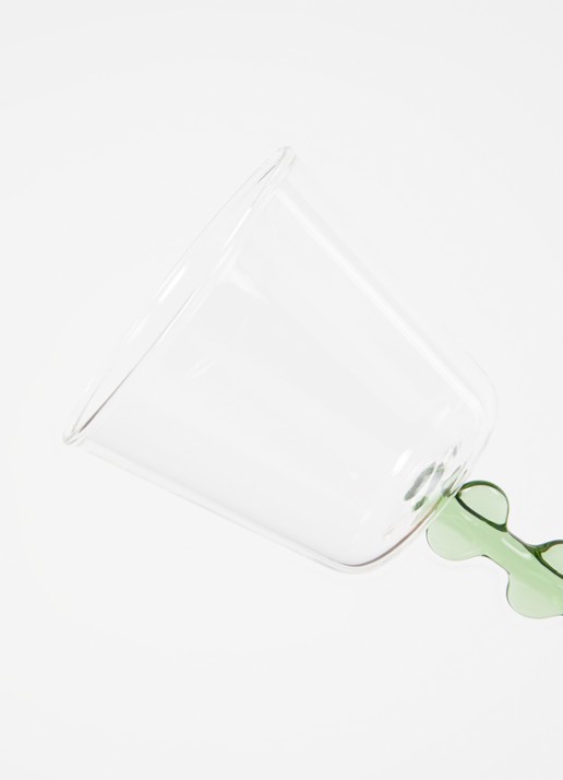 &Klevering Petal wijnglas 20 cl set van 2 - detail groen