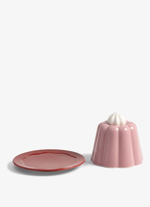 &Klevering Pudding cloche 14 cm  - voorkant 2 roze