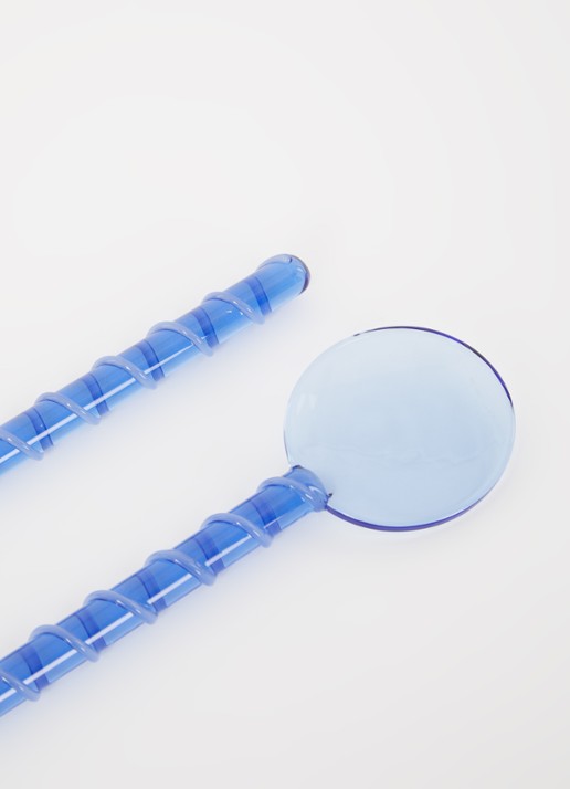 &Klevering Sling saladebestek 2-delig - voorkant 2 blauw