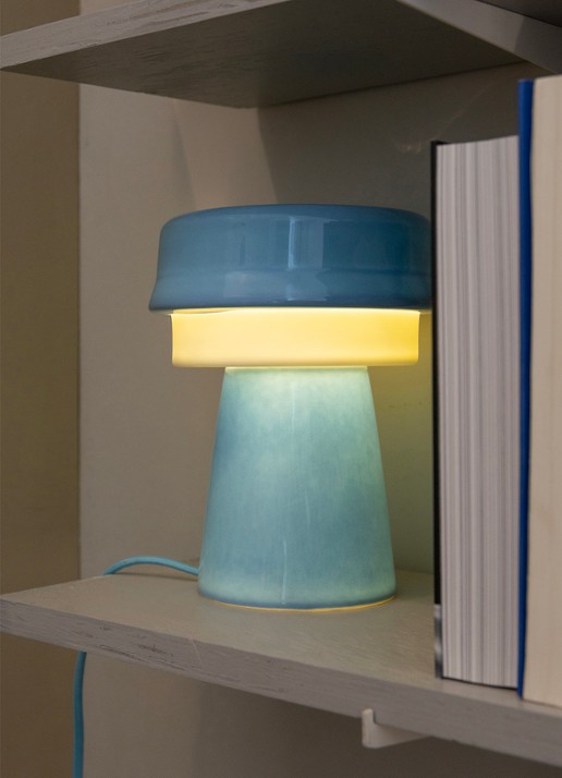 &Klevering Tafellamp met hoed 20 cm  - detail 3 blauw