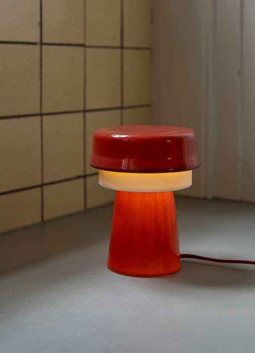 &Klevering Tafellamp met hoed 20 cm  - detail 4 rood