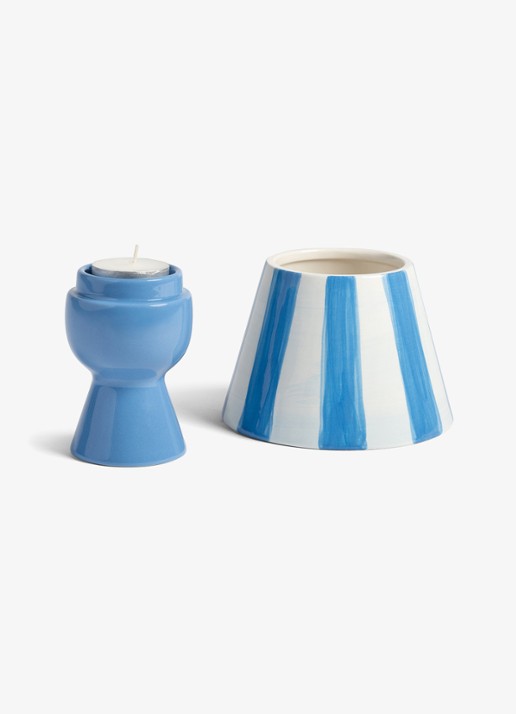 &Klevering Theelichthouder cantine  - voorkant 3 blauw