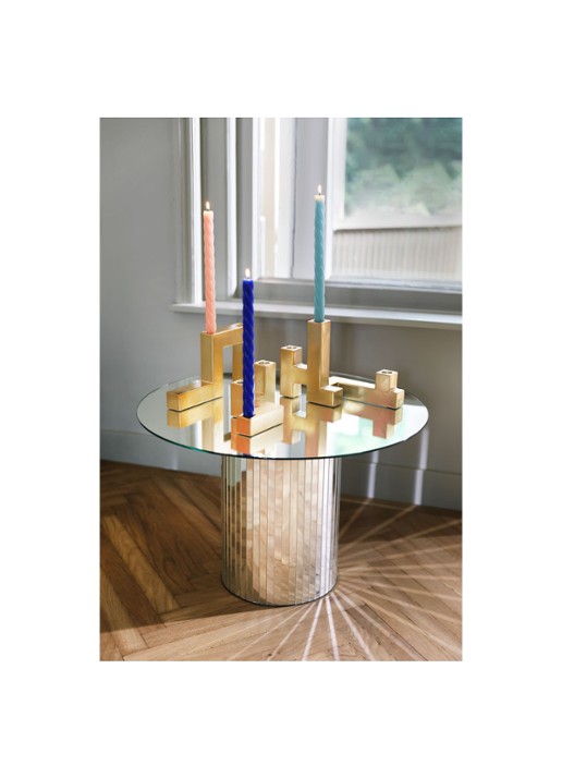 &Klevering Tube kandelaar 17,5  cm  - voorkant 2 goud