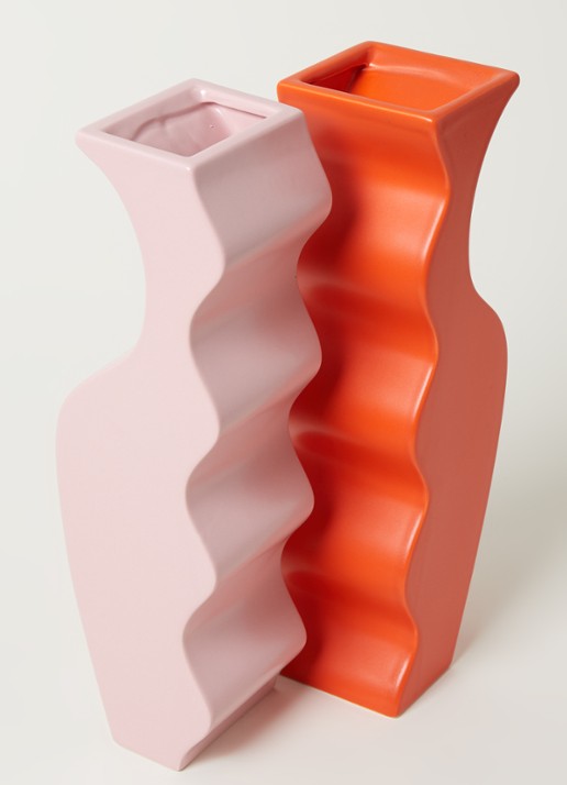 &Klevering Wave vazen set van 2 - detail 3 roze