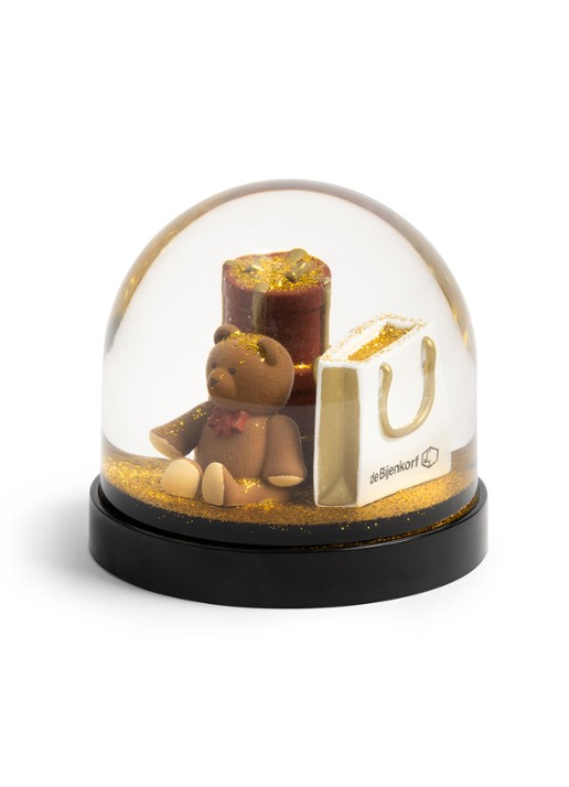 &Klevering Wonderball Bijenkorf sneeuwbol 8 cm