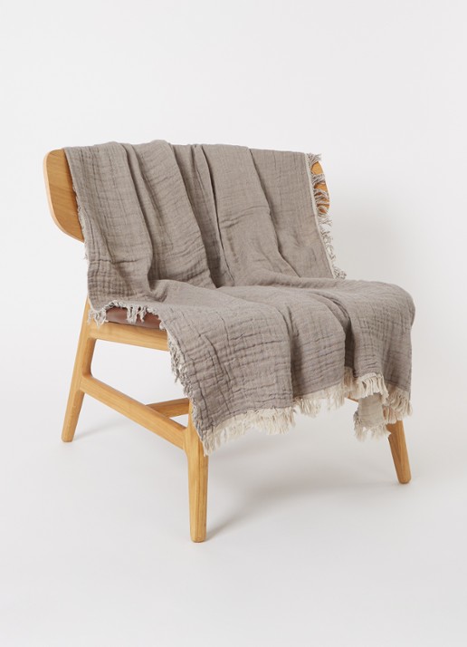 &Tradition Plaid 140 x 200 cm - voorkant 2 donkerbeige