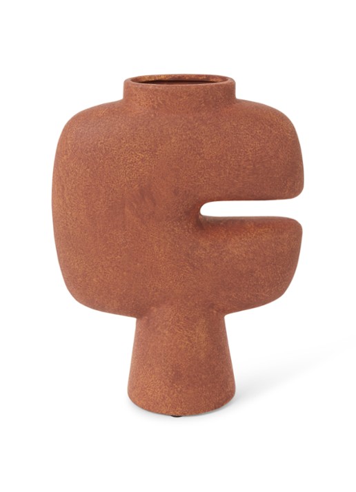 101 Copenhagen Tribal Medio vaas 30 cm - voorkant 2 cognac