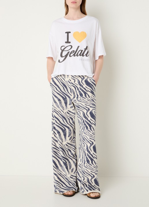 10DAYS Gelati T-shirt met print - voorkant 2 wit