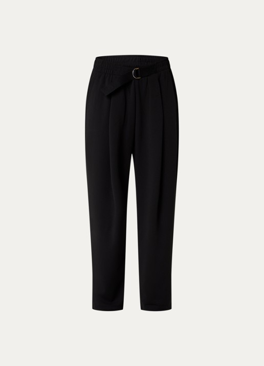 10DAYS High waist loose fit broek met steekzakken - voorkant 2 zwart