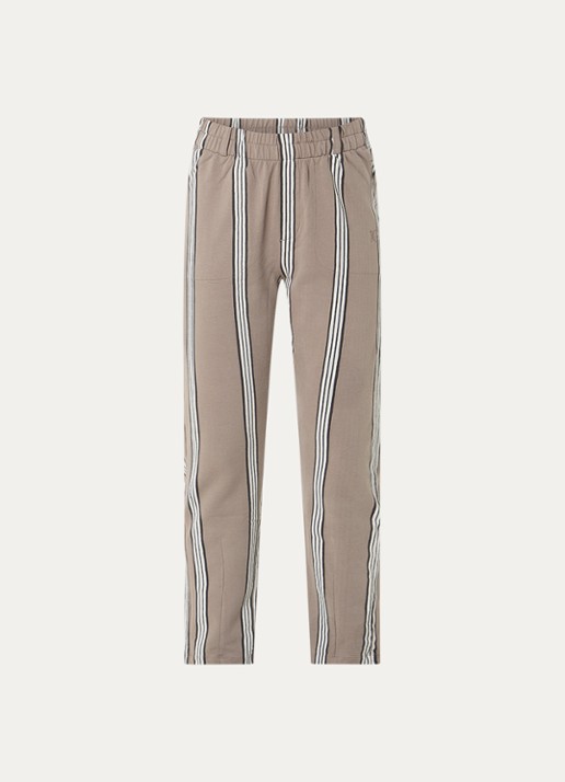 10DAYS High waist slim fit chino met steekzakken - voorkant 3 grijs
