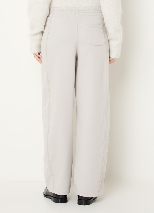 10DAYS High waist straight fit joggingbroek met steekzakken - achterkant 2 lichtgrijs