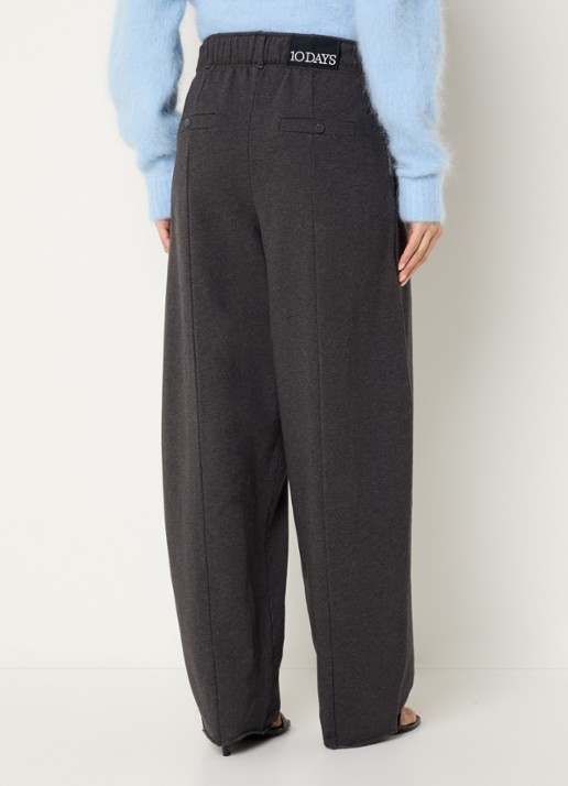 10DAYS High waist tapered fit joggingbroek met steekzakken - achterkant 2 antraciet