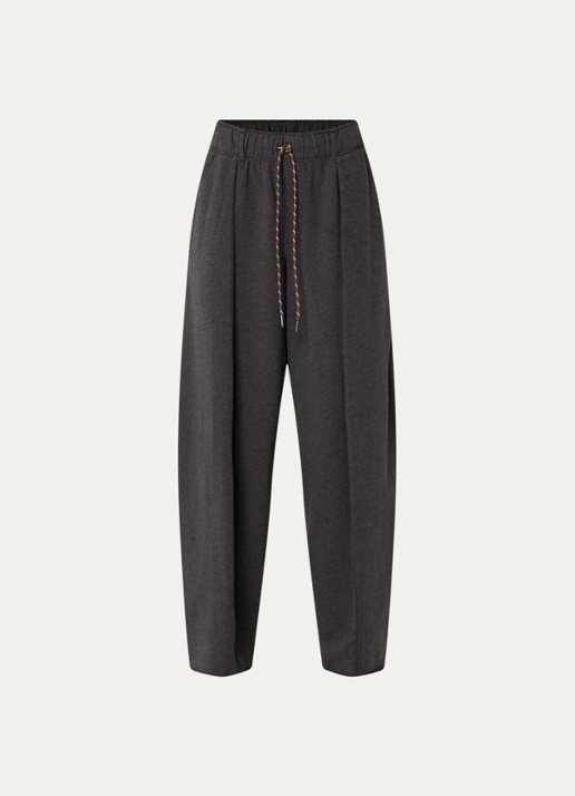 10DAYS High waist tapered fit joggingbroek met steekzakken - voorkant 3 antraciet