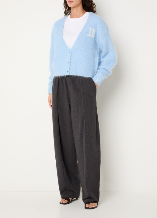 10DAYS High waist tapered fit joggingbroek met steekzakken - voorkant 4 antraciet