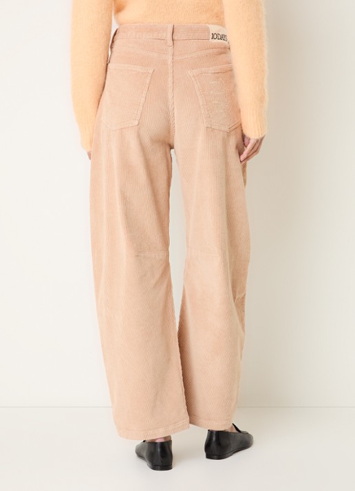 10DAYS High waist wide fit broek met steekzakken - achterkant 2 abrikoos