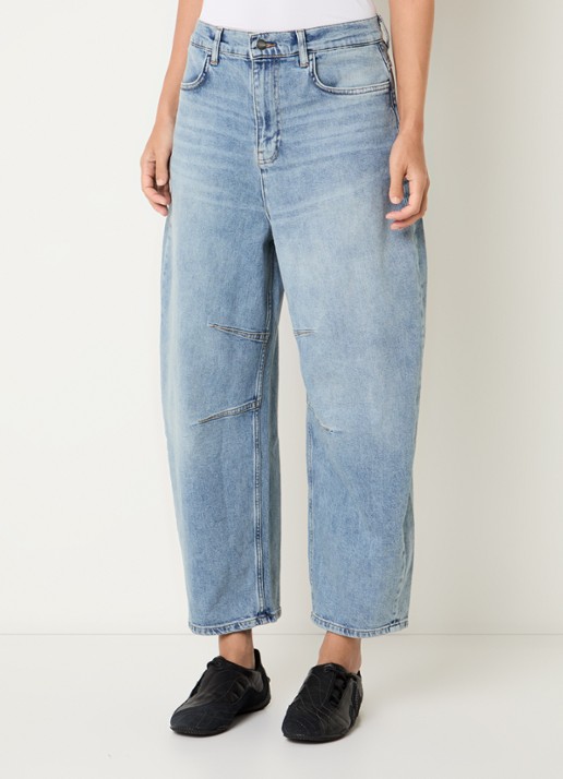 10DAYS High waist wide leg jeans met lichte wassing