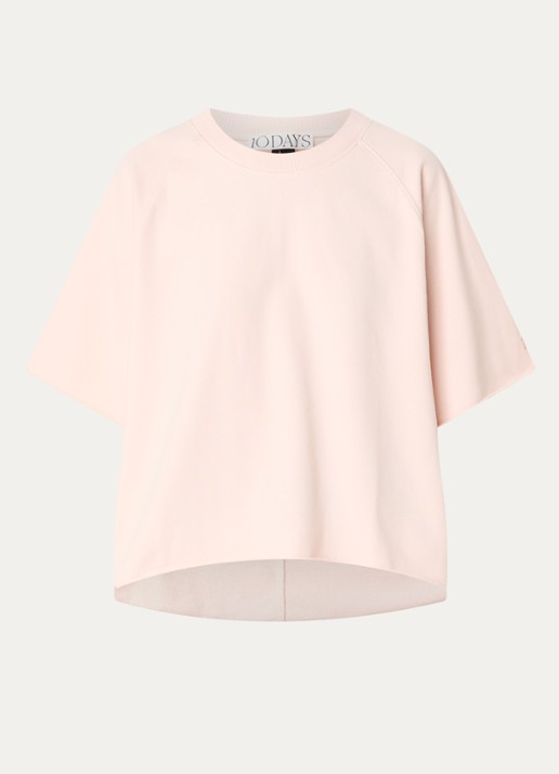 10DAYS LA sweater met splitten - voorkant lichtroze